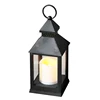 plastic black candle lantern light led outdoor