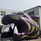 Tiger Mascot Custom Tiger Jaw Sports Tunnel Inflatable Mascot Football Tunnels For Sale
