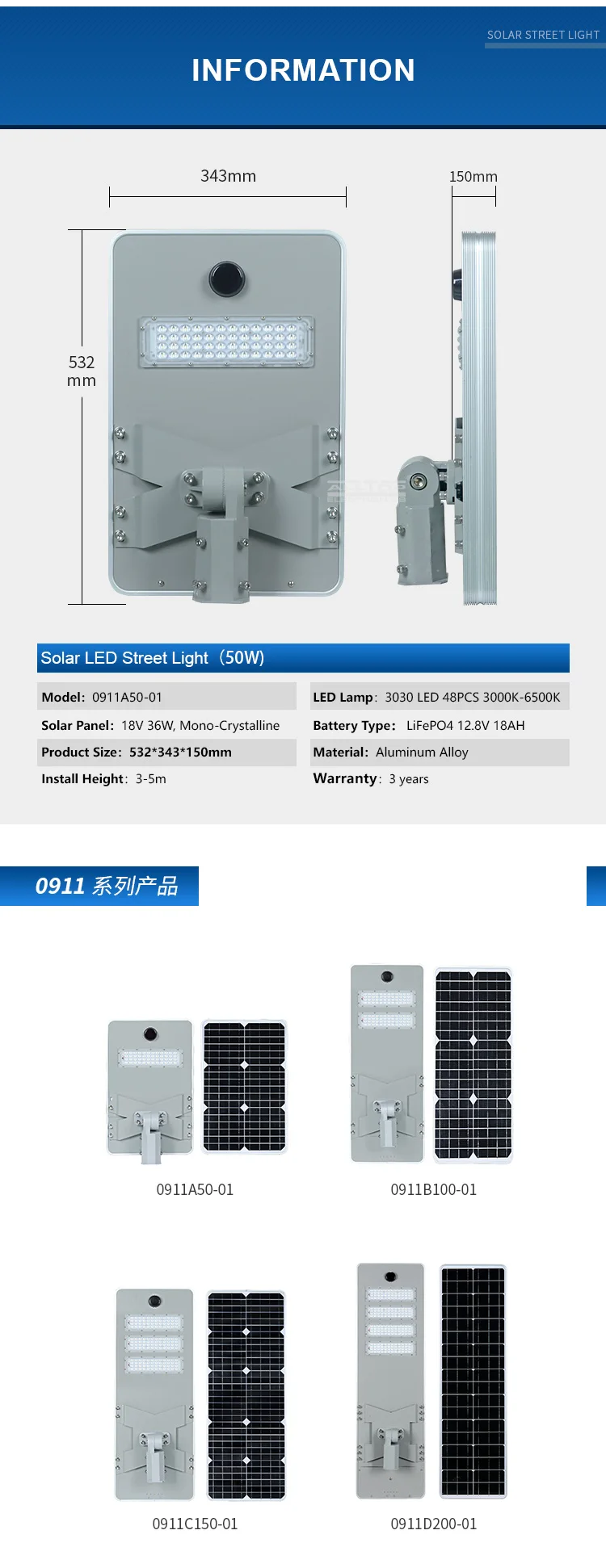 high-quality commercial solar street lights functional manufacturer-7