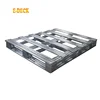 Custom euro zinc industrial warehouse storage 4-way entry stacking durable steel metal pallets manufacturers for sale