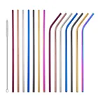 Amazon hot-sale custom reusable color metal food grade reusable stainless steel straws