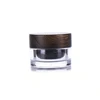 Hot sale cosmetic face cream container 30ml 50ml 100ml frosted clear pp jar with bamboo wood lid