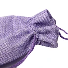 Sachet Customized Linen Drawstring Pouches 10*14cm Linen Grey Jewelry Drawstring Bag Lavender Sachet Bag