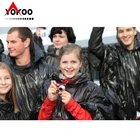 Clear adult plastic poncho waterproof disposable PE rain poncho