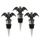 Wine Vacuum Halloween Bar Supplies Zinc Alloy Metal Bat Shape Wine Bottle Vacuum Stopper For Bar