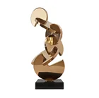 Factory Direct Art Abstract Design Round Stack Cross Metal 3d Sculpture
