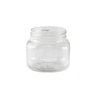 3oz 80ml square clear pet plastic cookie container jar with aluminum lid manufacturer