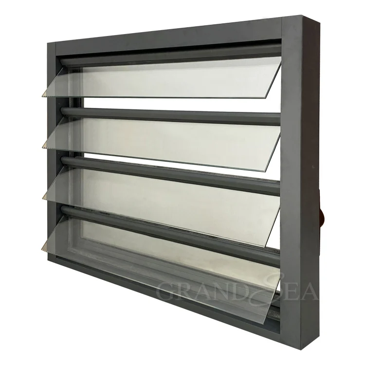 Aluminum jalousie window glass screens design standard size Philippines price list