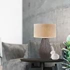 Ceramic Desk Lamp Decorated Night Matte Glazed Coffee Tear Shape Base Antique Porcelain Table Bedside For Home Decor