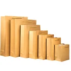 Heavy duty kraft paper bag with plastic handle shop bag kraft paper