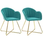 Modern Nordic Style Velvet Cover Metal Tube Frame Dining Room Table Chair For Party Club