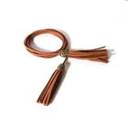 Factory Price Wholesale Beautiful Leather Tassel Rope Trims For Clothing