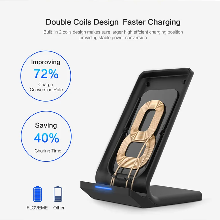 Chargeur rapide de Téléphone Sans Fil Qi Chargeur Rapide Support de Charge pour iPhone 8plus pour iPhone X Charge pour Samsung note 8 S8 - ANKUX Tech Co., Ltd