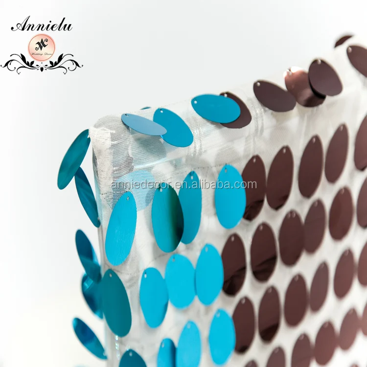 Hot sale two color sequin wedding chair covers for events wedding decorations