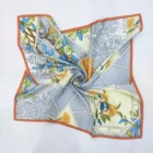 Wholesales Polyester Satin Silk Head Scarf Fashion Design Polyester Head Scarves