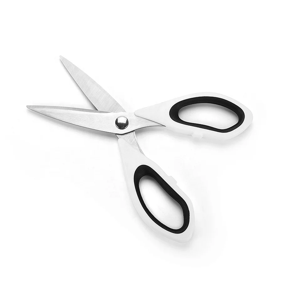 Best Price Household Shears Multi Function Red Plastic Handle Stainless Steel Kitchen Scissors