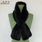 Modern female mink scarf, good gift, real fur scarf natural mink pure hand knitting