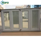 NZS4211 Plastic Glaze Impact Resistant Powder Painted Accordion Window For House