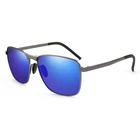 DHK2462 Outdoor style alloy frame tac 1.1 uv400 mirror lens square shades driving sunglasses