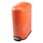 New orange household 10L 40L garbage bin metal hotel dustbin customised color indoor dustbin