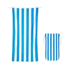 Towel With Bag China Wholesale Promotional Quick Dry Striped Microfiber Printed Beach Towel With Custom Logo Bag