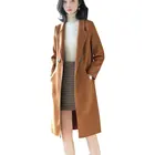 Fashion Classic Long Winter Handmade organic Wool Trench Coat Women