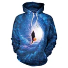 women's sweatshirts street 3d printed HIP HOP hoodie black