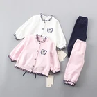 wholesale eco-friendly sleeveless children clothes set summer top and pants