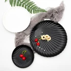nordic unique white shell dinnerware plates sets ceramic plate porcelain charge plate for home