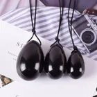Factory Supply natural quartz carved nephriti polar jade reiki black obsidian yoni egg for kegel exercise healing