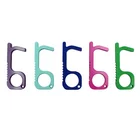 Tool Customized Brass No Contact Key Handsfree Doors Retractable Keyring Touch Keychain Hygiene Copper Tool