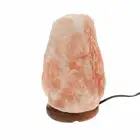 Lampadine lampade あたりディ販売人気のピンクロッククリスタルナチュラルクラフトヒマラヤ塩ランプケーブル夜の光バスケット木製ベース
