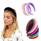 Women fascinator Velvet Sponge Hairband Foam Headbands Hair Accessories Head Band Fashion Headwear Wide Padded Hairbands