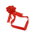 Red satin ribbon handmade flowers can be used for wedding festival decoration clothing decoration