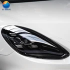 Black Car Lights TPU BLACK Glossy Headlight Film For Car Lights Color Changing Size OEM