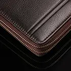 Men's Wallet WEIXIER Men's PU Wallet With Zipper Pocket Vintage Bifold Checkbook Purse - Brown
