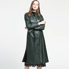 fashion long loose thin army green wear over knee high quality womens length trench coat jacket