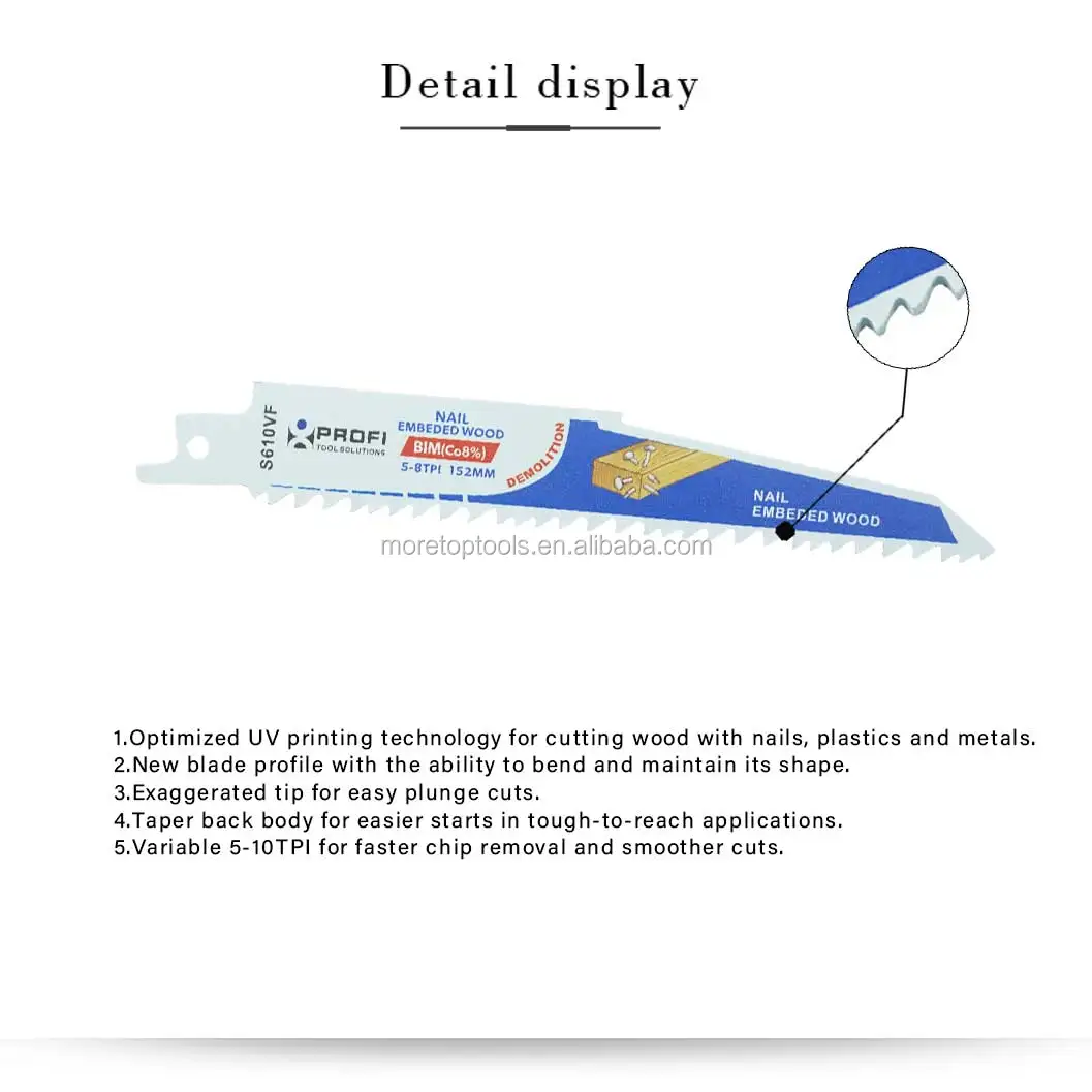 deomolition saw blade for cutting metal bi-metal