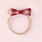 Nylon Hot Sale New Design Colorful Elastic Lattice Hair Bands Fancy Kids Headbands Bow Knot for Girls Accessories