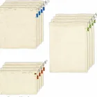 100% Organic Cotton mesh Reusable Produce Bags biodegradable cotton mesh shopping bags