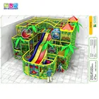 games children's natural style indoor playground with slide swing seesaw ball pool trampoline