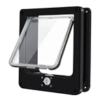 Upgraded 2019 Cat Door Pet Door with 4-Way Rotary Lock for Cats M Size