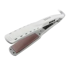 White ceramic nano titanium hair straightener 3 in 1 hair straightener and curling iron fast heating up