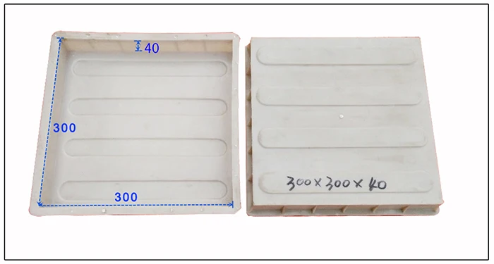 Plastic Concrete Pathway Paving Block Mold 300-300-40 120