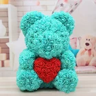 Preserved Flower Rose Teddy Bear Artificial Rose Bear Gift Box Wedding