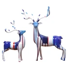 Home Decoration Accessories Retail Display Resin Crafts Polyresin Deer Animal Figurines Decoration