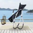 Outdoor Foldable Recliner Luxury Camp Chair Zero Gravity Orbital Chair For Beach Deck