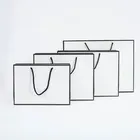 Custom Made Printed Famous Brand White Square Bottom Packing Gift Fancy Shopping Paper Bag With Your Own Logo