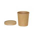 Kraft Paper Box Paper bowl Fast Food Disposable bowl with lid