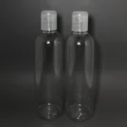 250ML round shoulder plastic bottle cylindrical cosmetic packaging bottle with flip cap